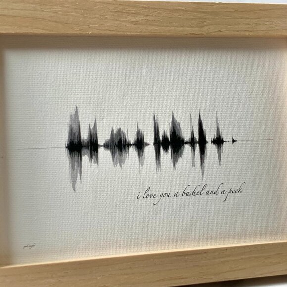 I Love You A Bushel And A Peck Soundwave 5x7 Canvas Frame - Picture 2 of 4